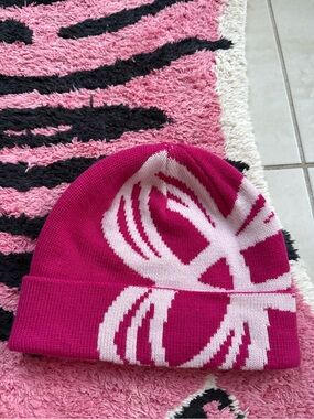TNA Pink and White Logo Beanie
